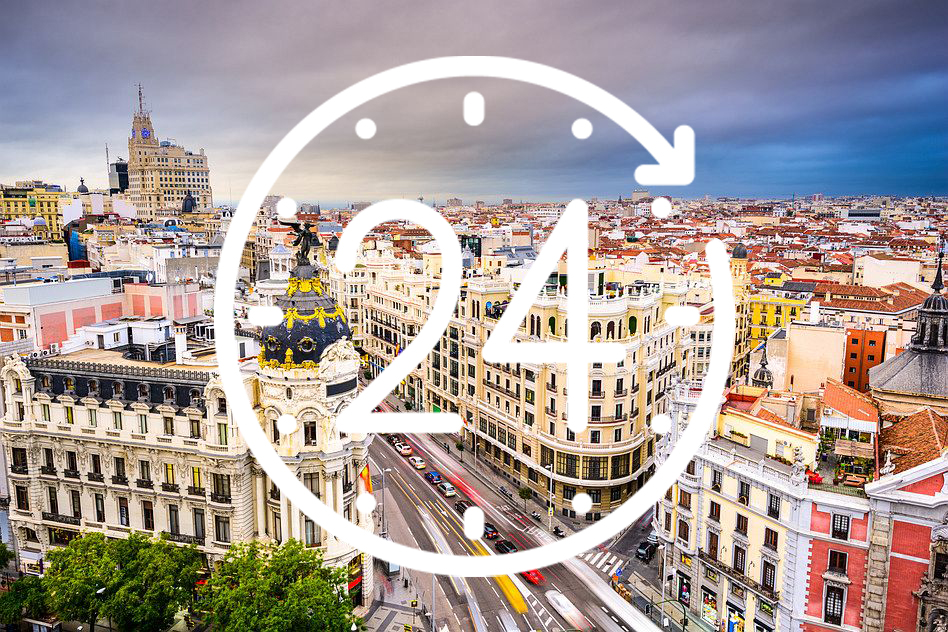Traveling is something that will cost time, but we only stay 24 hours in Madrid!